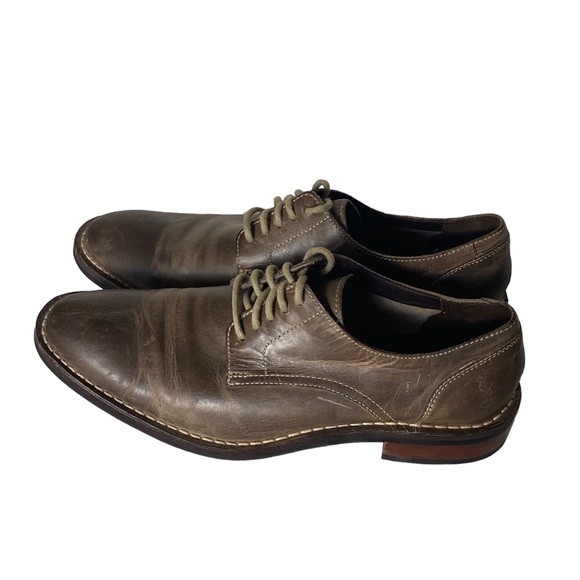 Men Cole haan brown distressed leather loafers size 9M (b42) - Picture 1 of 8